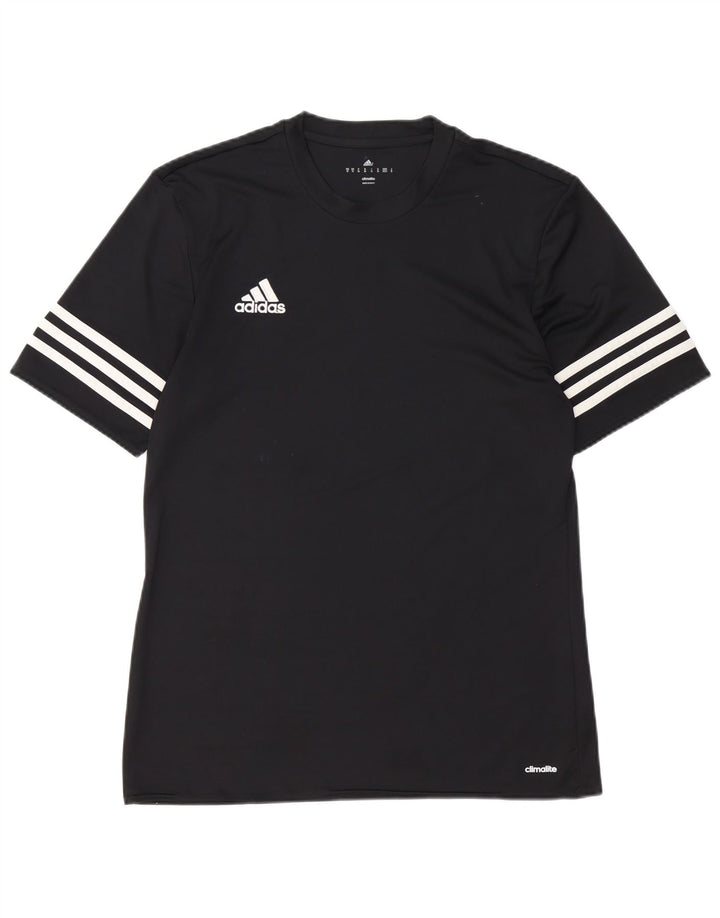 Мужская футболка Adidas Climalite, средний черный полиэстер