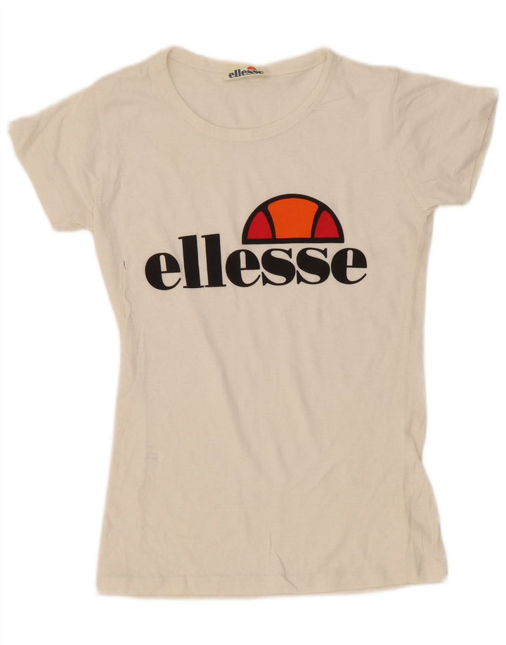 Женская футболка с рисунком Ellesse Top UK 12 Medium Off White