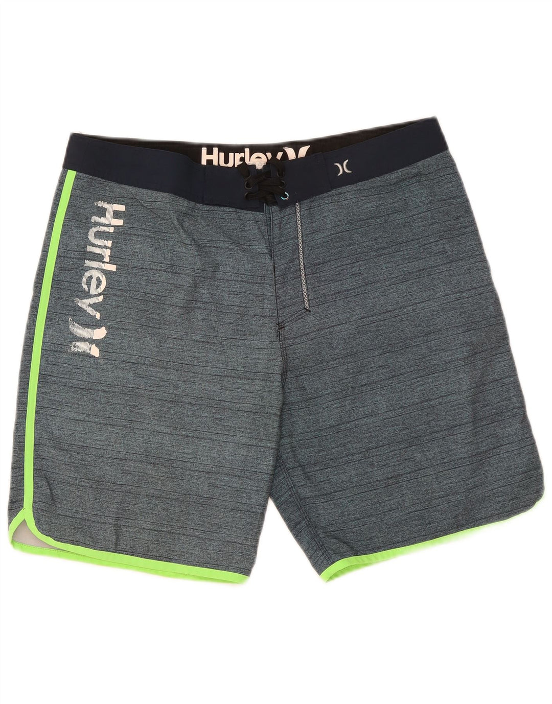 Мужские шорты для плавания Hurley с рисунком, полиэстер, большие синие полоски