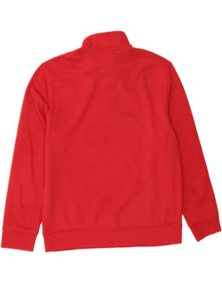 IZOD Mens Zip Neck Sweatshirt Jumper Medium Red Vintage Izod and Second-Hand Izod from Messina Hembry 