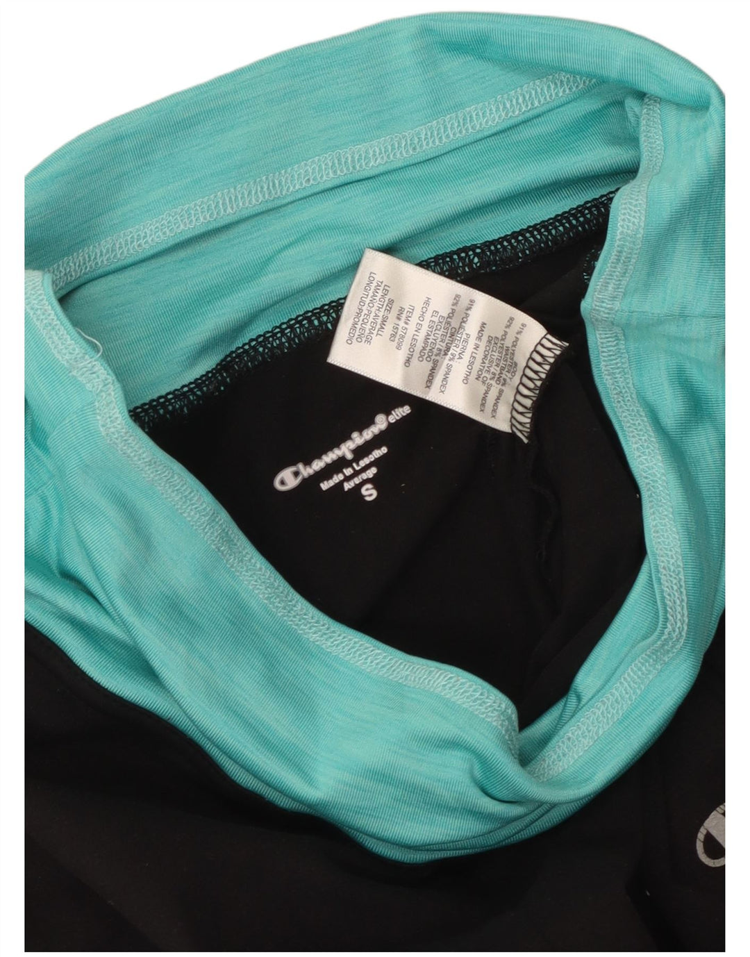 Женские леггинсы Champion UK 10, маленькие черные полиэстер с цветными блоками