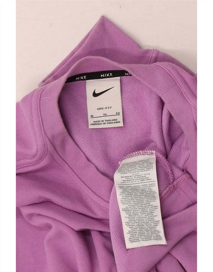 Женский джемпер большого размера Nike Dri Fit UK 18 XL, фиолетовый полиэстер