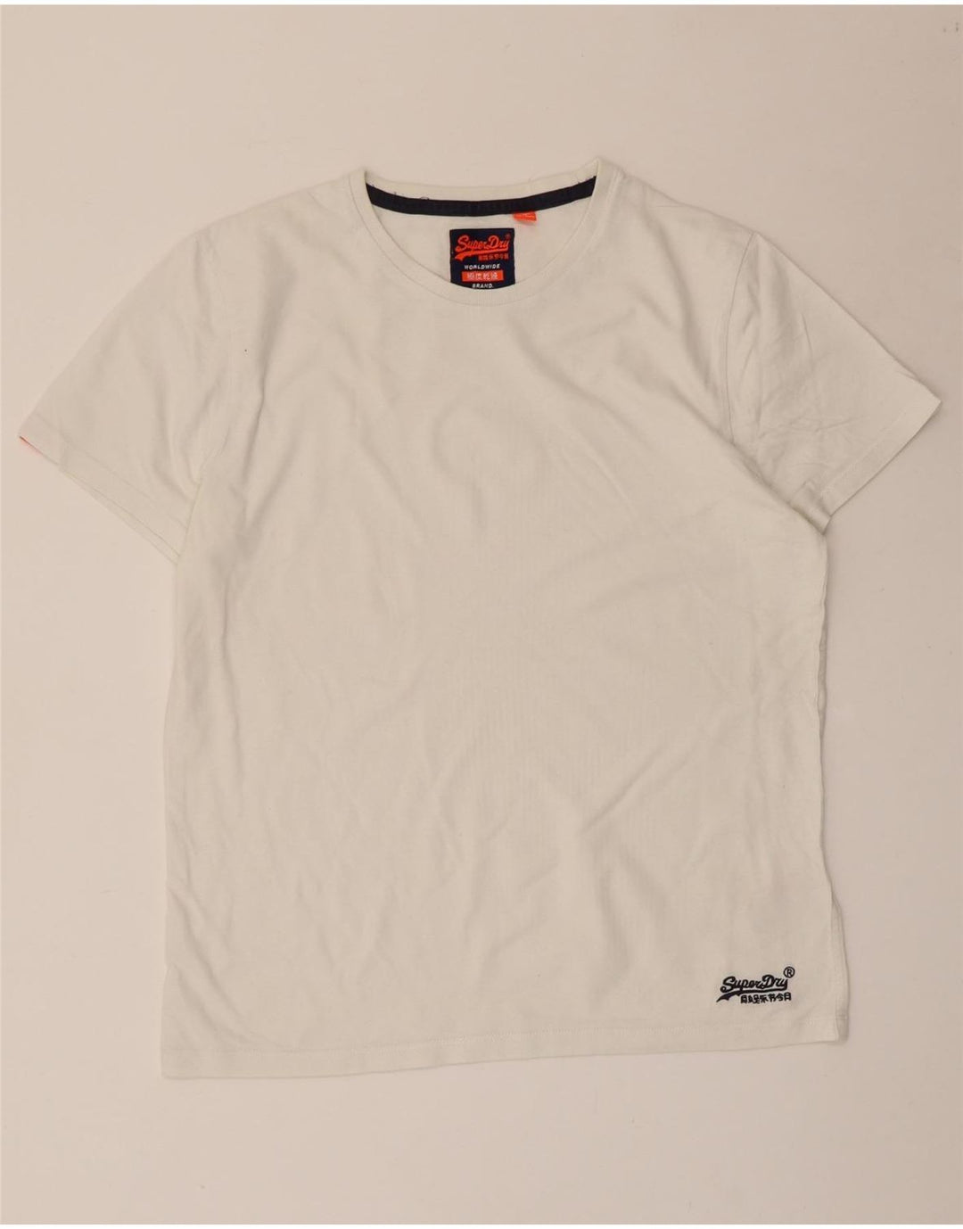 Мужская футболка Superdry, большой белый хлопок