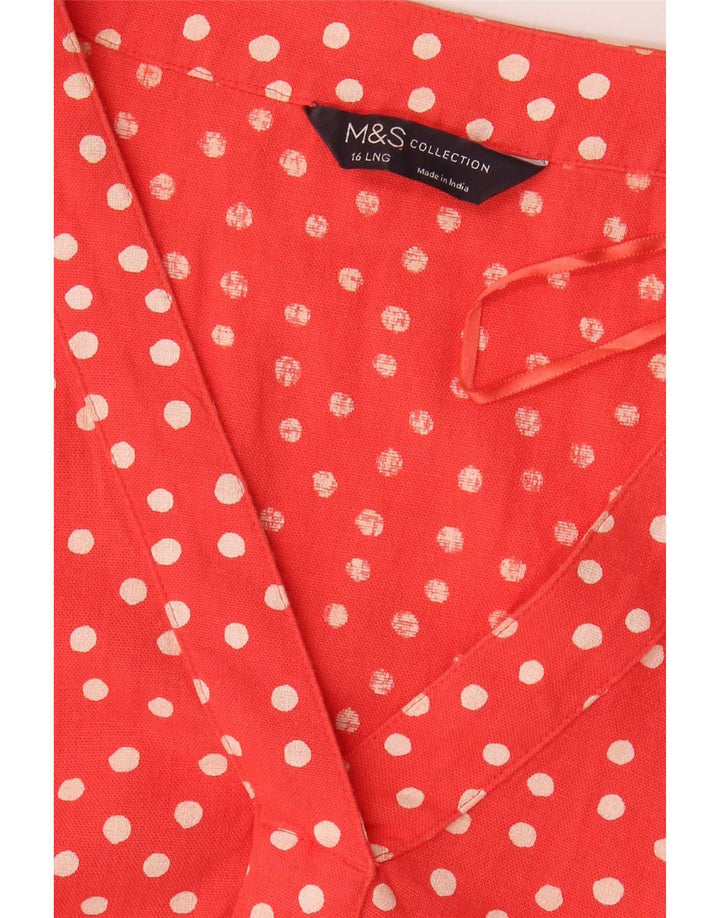 Женское платье-футляр Marks & Spencer UK 16, большой красный горошек