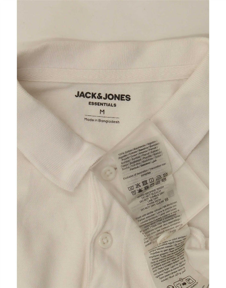 Мужская рубашка-поло стандартного кроя Jack & Jones, средний белый хлопок, хлопок