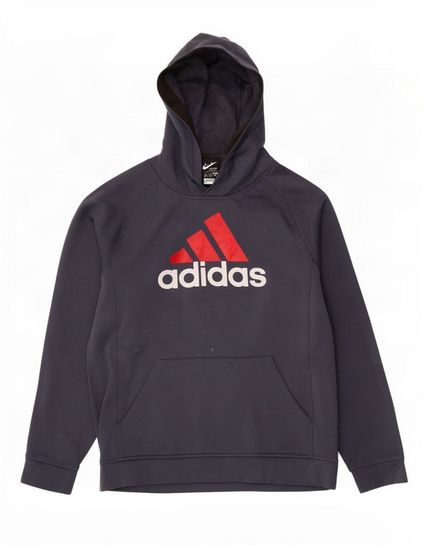 Женский джемпер с капюшоном Adidas Climawarm UK 14/16, большой серый полиэстер