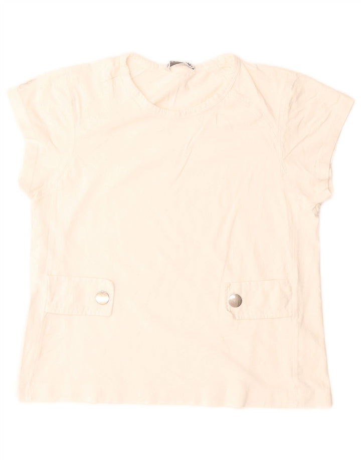 ZARA Womens Crop T-Shirt Top UK 10 Small White