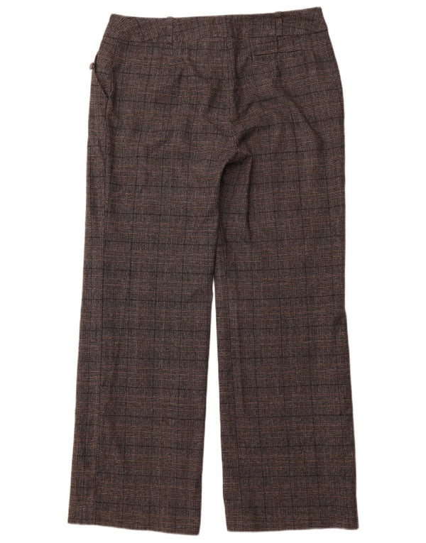 Женские прямые брюки чинос MONSONON UK 14, большие W32 L30, серая шерсть в клетку