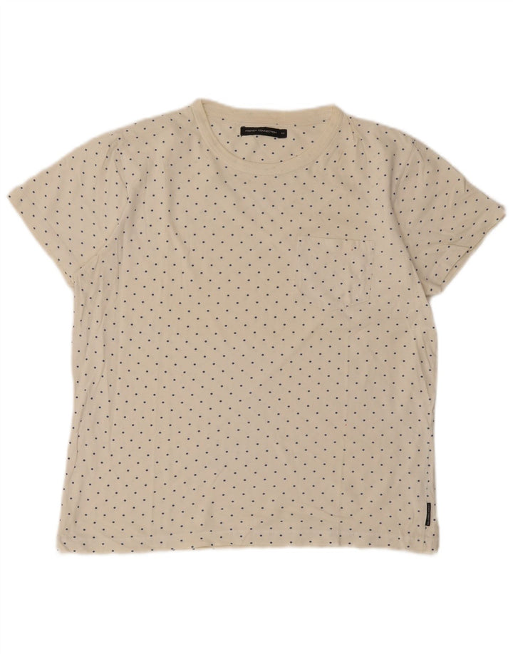 Мужская футболка French Connection Top Medium Off White Spotted