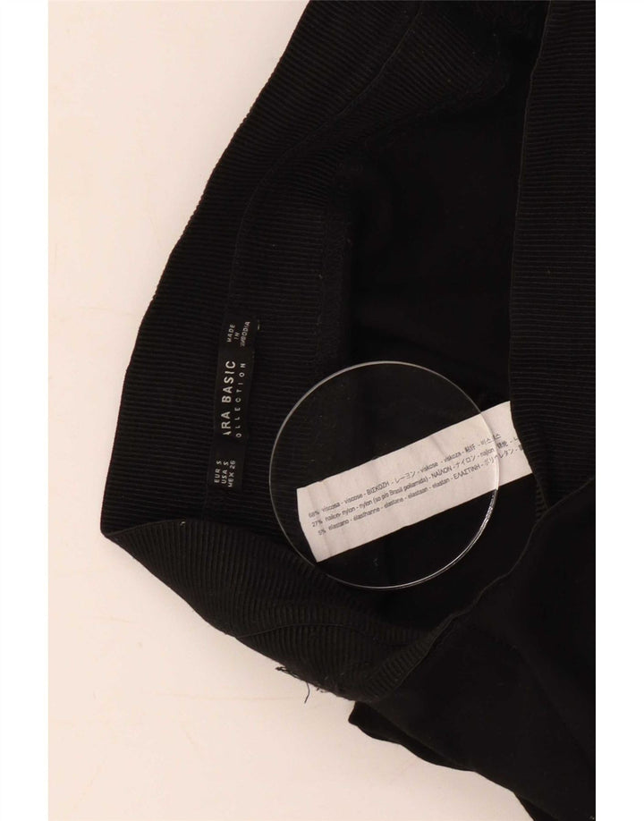 Женские леггинсы Zara UK 8, маленькие, черные, вискоза