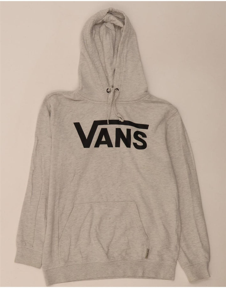 Мужской джемпер с капюшоном Vans, маленький серый, хлопковый в крапинку