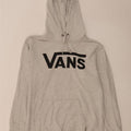 Мужской джемпер с капюшоном Vans, маленький серый, хлопковый в крапинку