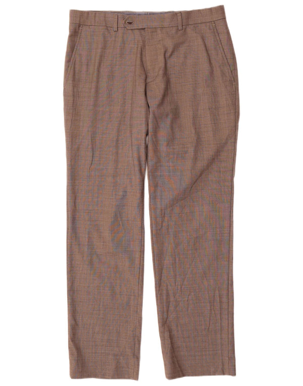 TOMMY HILFIGER Мужские прямые брюки W35 L30 серые из полиэстера