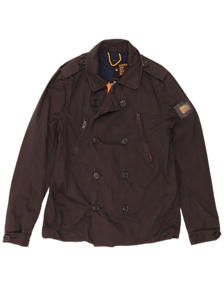 Женское полупальто Superdry UK 16, большой черный хлопок