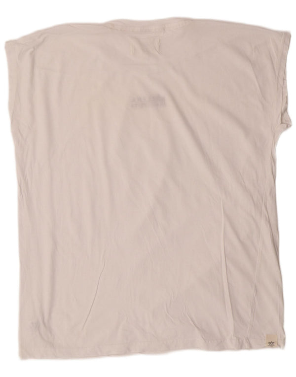 ALPHA INDUSTRIES Женский жилет с рисунком UK 22 3XL Белый хлопок