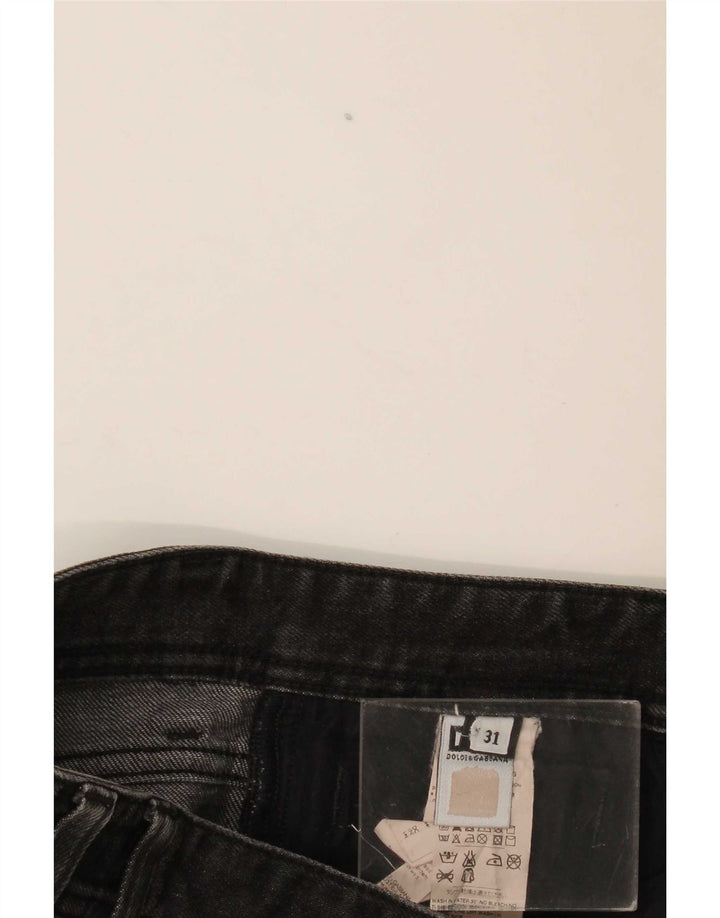 Женские узкие джинсы Dolce & Gabbana W31 L31, черный хлопок