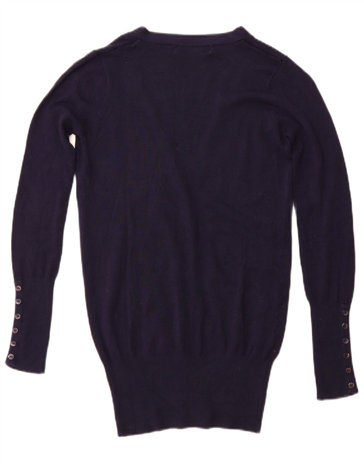 Женский кардиган ZARA UK 10, маленький темно-синий вискоза