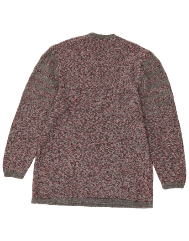 ВИНТАЖНЫЙ женский джемпер с круглым вырезом, Великобритания, 16, большой, разноцветный, в крапинку