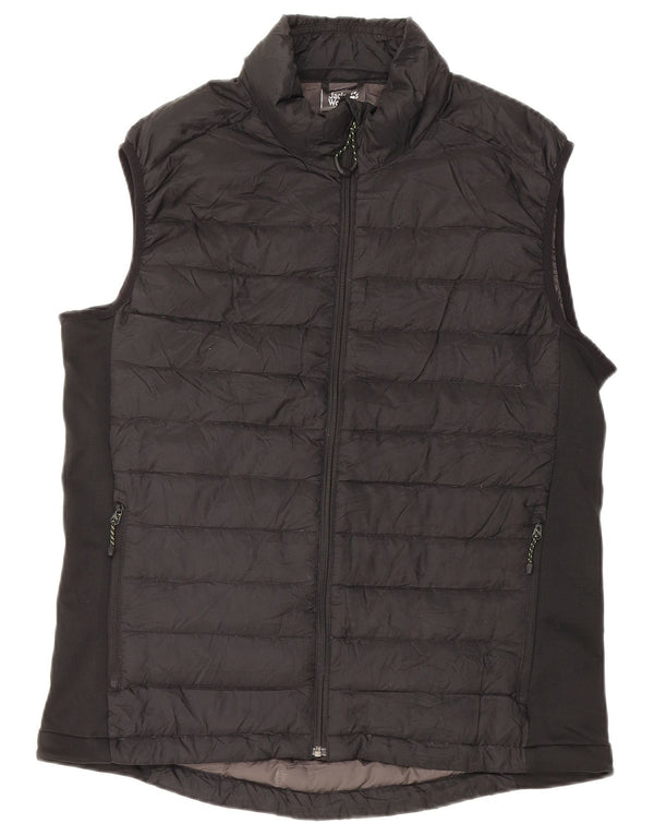 Мужской утепленный жилет Jack Wolfskin UK 34 XS, черный полиэстер