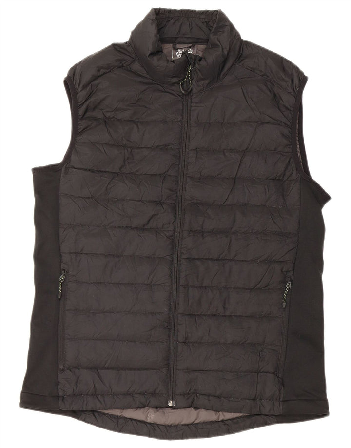 Мужской утепленный жилет Jack Wolfskin UK 34 XS, черный полиэстер