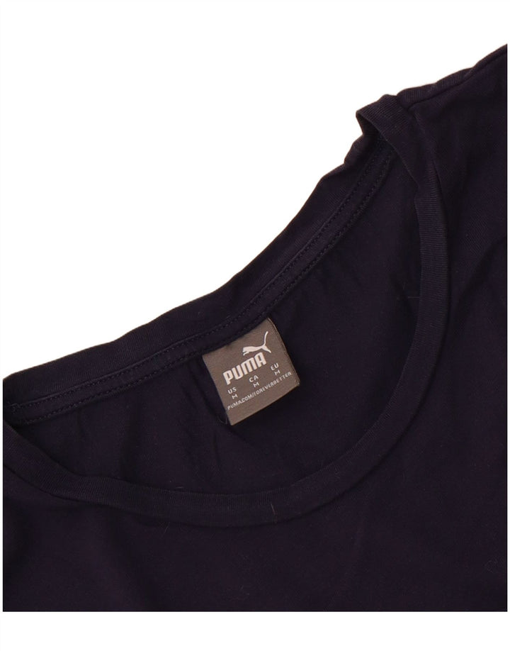 Женская футболка с рисунком Puma Top UK 12 Medium Navy Blue