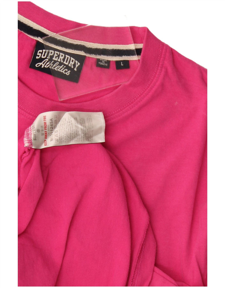 Мужская футболка Superdry, большой розовый хлопок