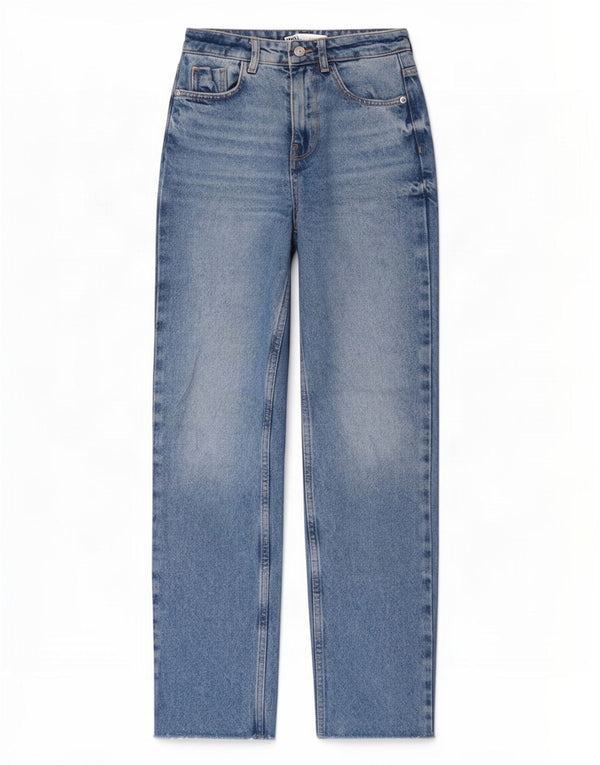 Женские прямые джинсы Zara EU 32 2XS W22 L28, синий хлопок