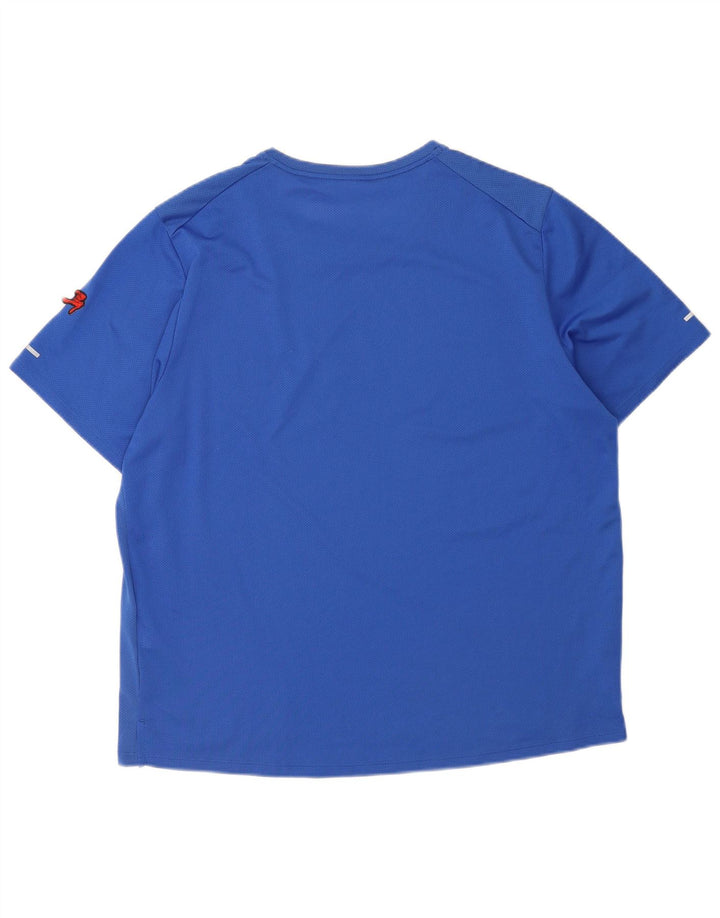 Мужская футболка с рисунком Nike Dri Fit Top XL, синий полиэстер