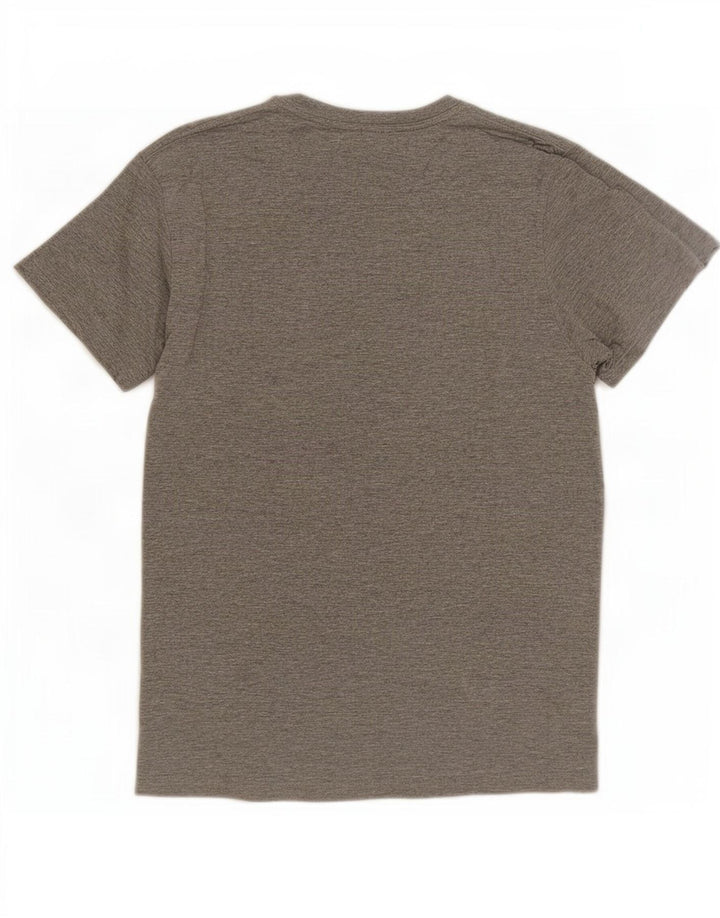 Мужская футболка с рисунком Jack & Jones, хлопковый топ среднего серого цвета
