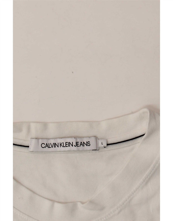 Мужской топ с длинным рукавом Calvin Klein Jeans, большой белый
