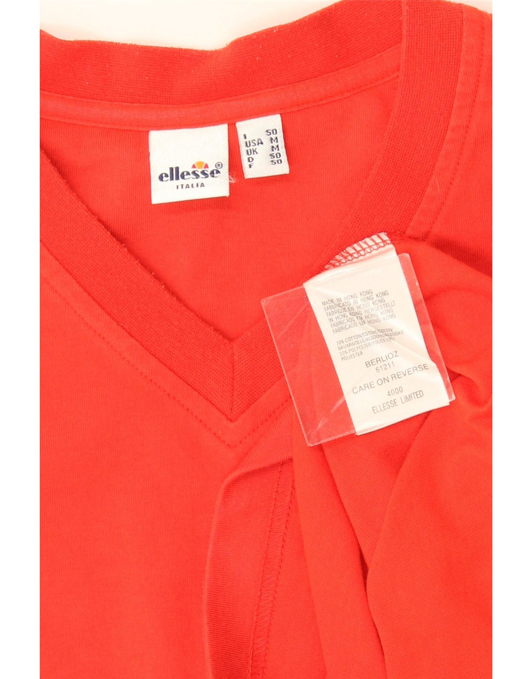 Мужская футболка Ellesse Top среднего красного цвета из хлопка