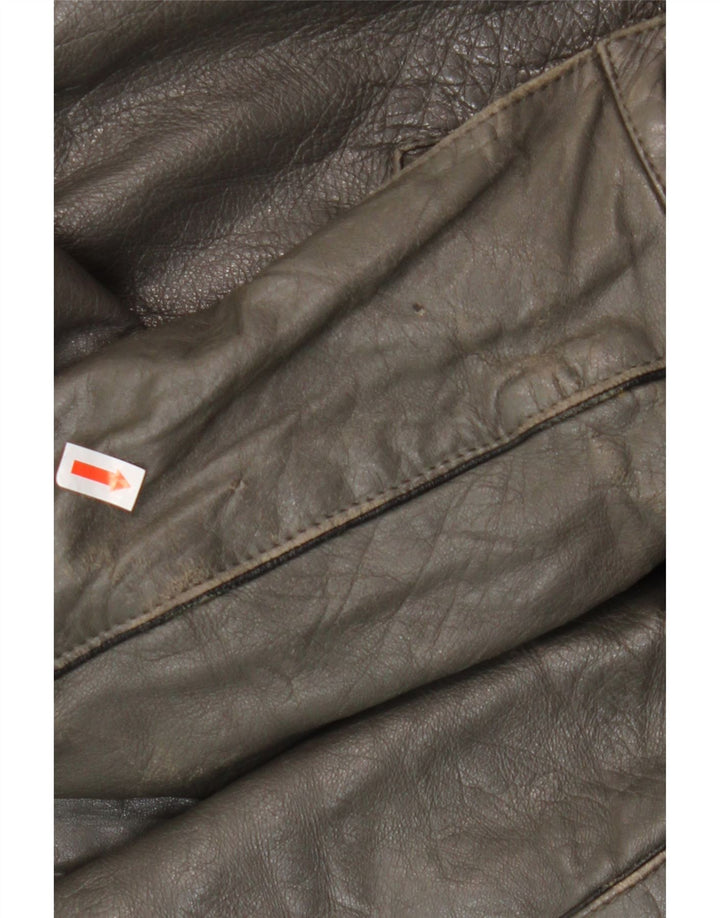 Мужская кожаная куртка VINTAGE IT 50, большая коричневая кожа