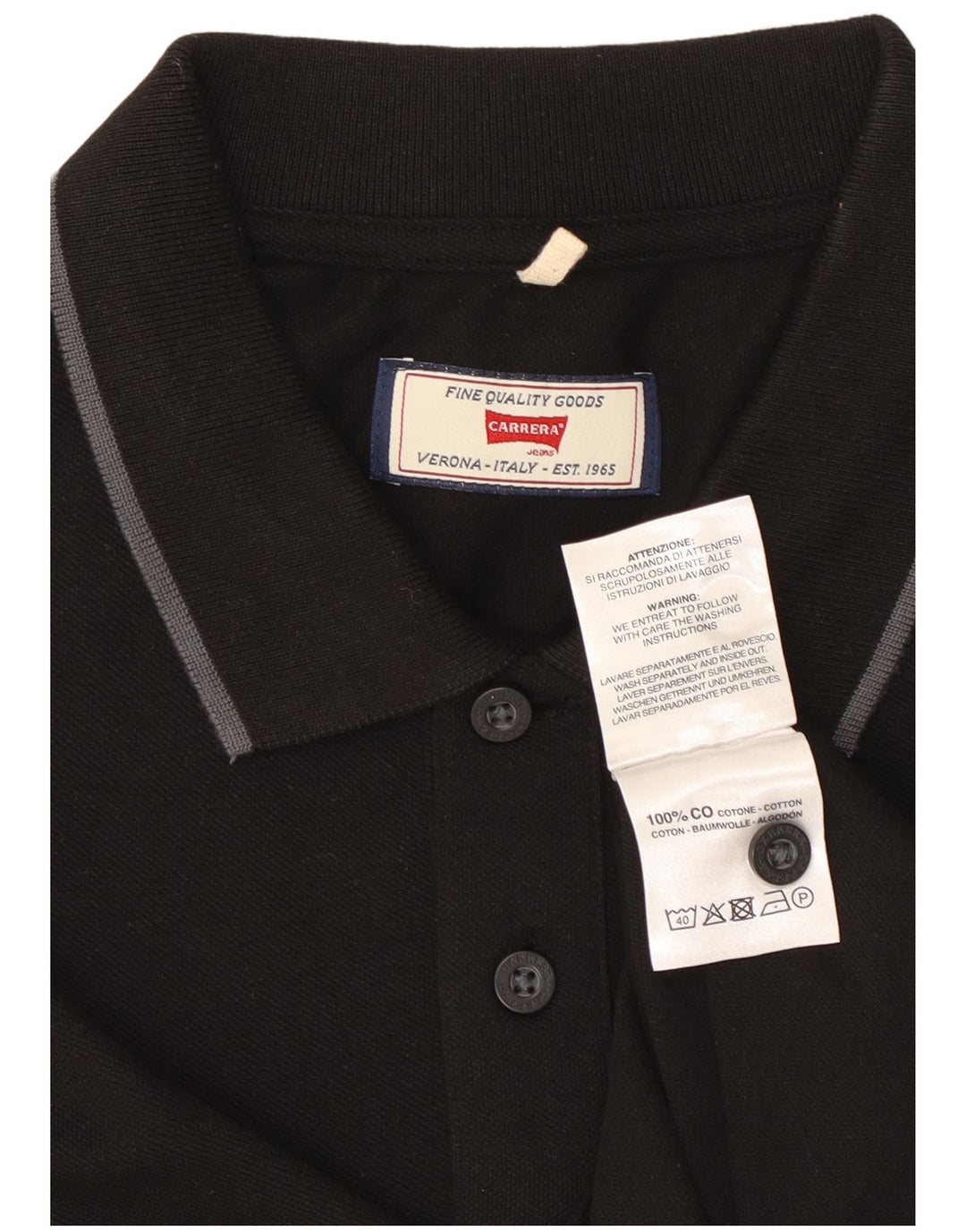 Мужская рубашка поло Carrera Regular XL, черный хлопок