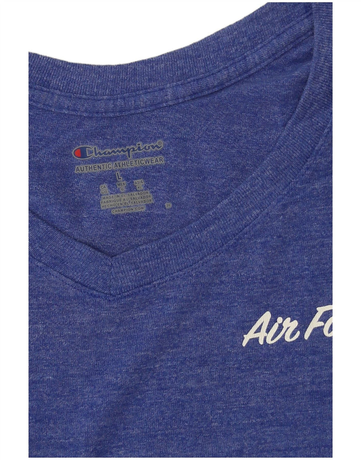 Женская футболка с рисунком CHAMPION Top UK 16, большая синяя