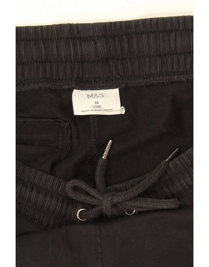 Мужские спортивные брюки Marks & Spencer, хлопковые, среднего размера, черные