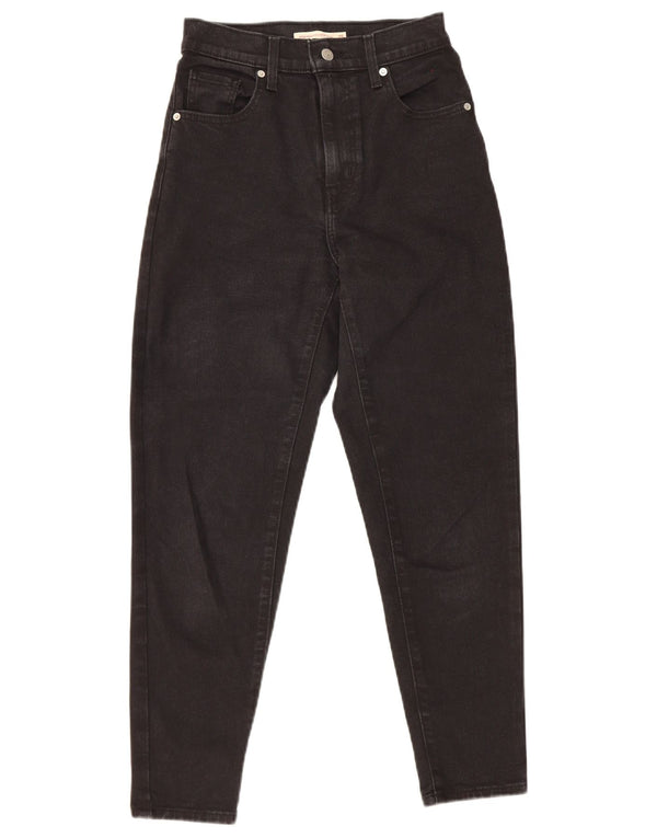 Женские джинсы с завышенной талией Levi's Mom W25 L27, черный хлопок