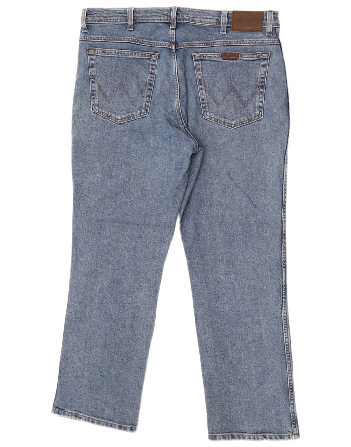Мужские прямые джинсы Wrangler стандартного кроя W38 L30, синие, хлопок
