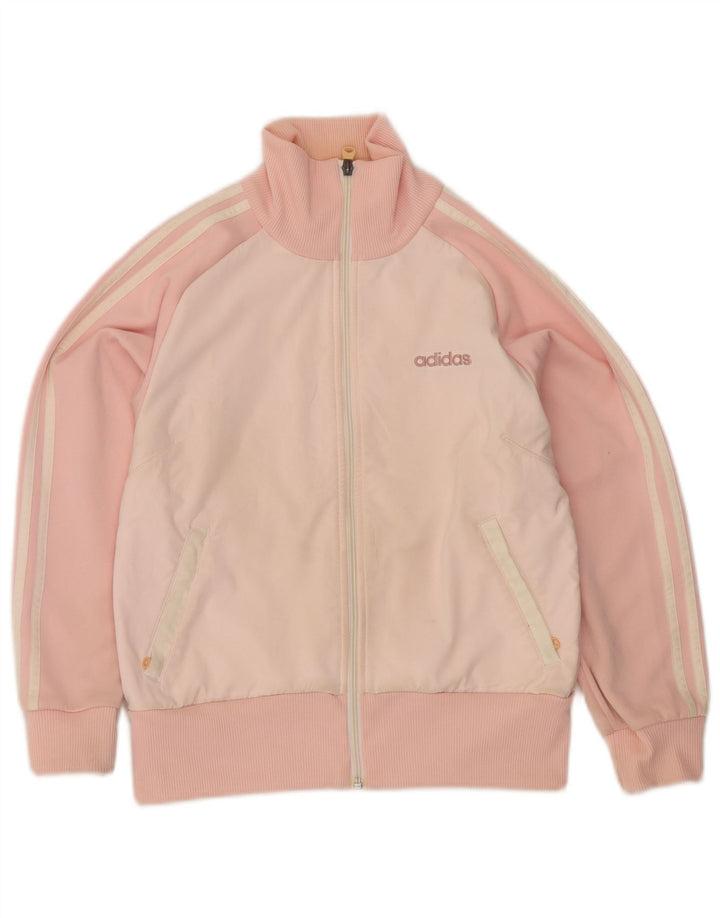Женский спортивный костюм Adidas Top Jacket UK 10, маленький розовый полиэстер с цветными блоками