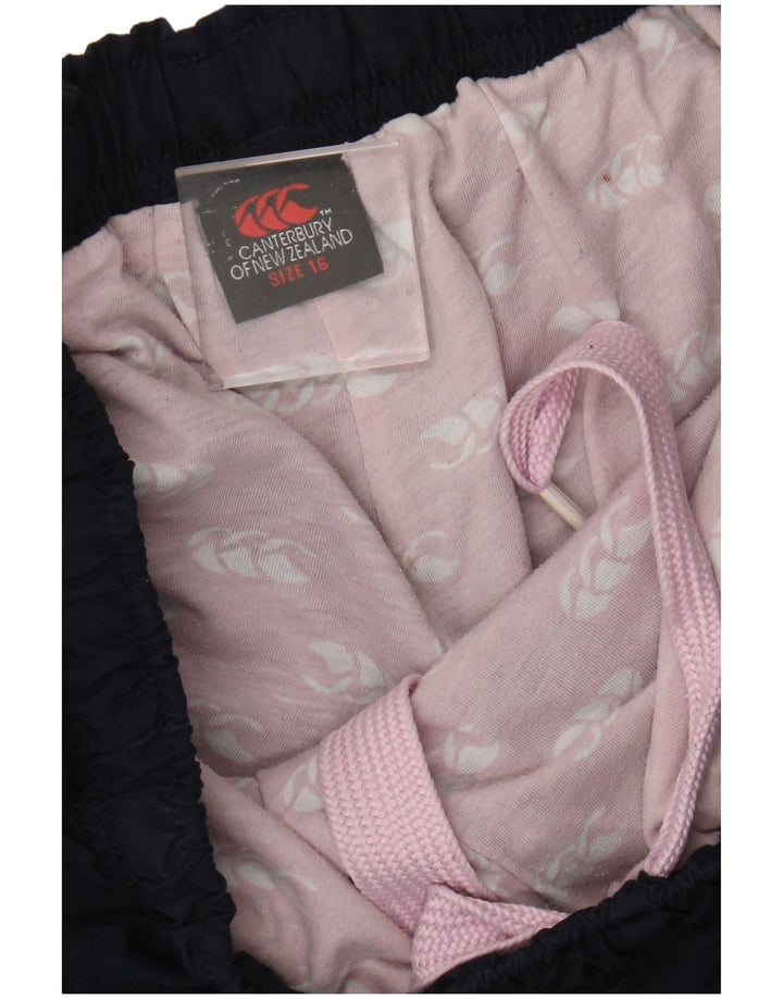 Женские спортивные брюки с графическим рисунком Canterbury UK 16, большие темно-синие