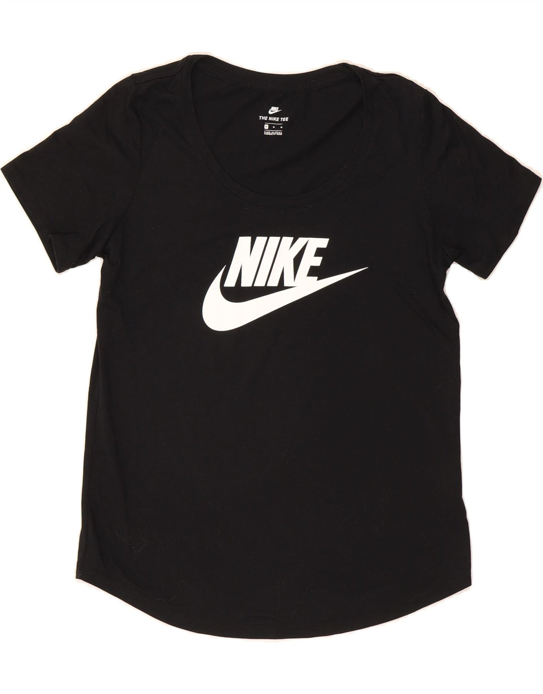 NIKE Womens Graphic T-Shirt Top UK 12 Medium Black Polyester Vintage Nike and Second-Hand Nike from Messina Hembry 