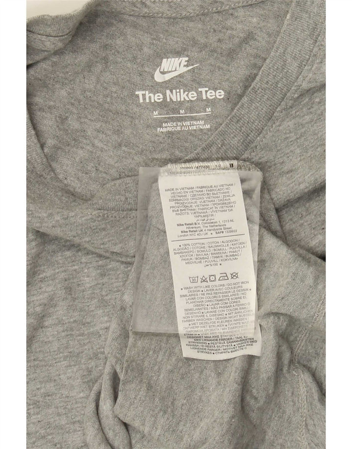 Мужская футболка NIKE из хлопка среднего серого цвета