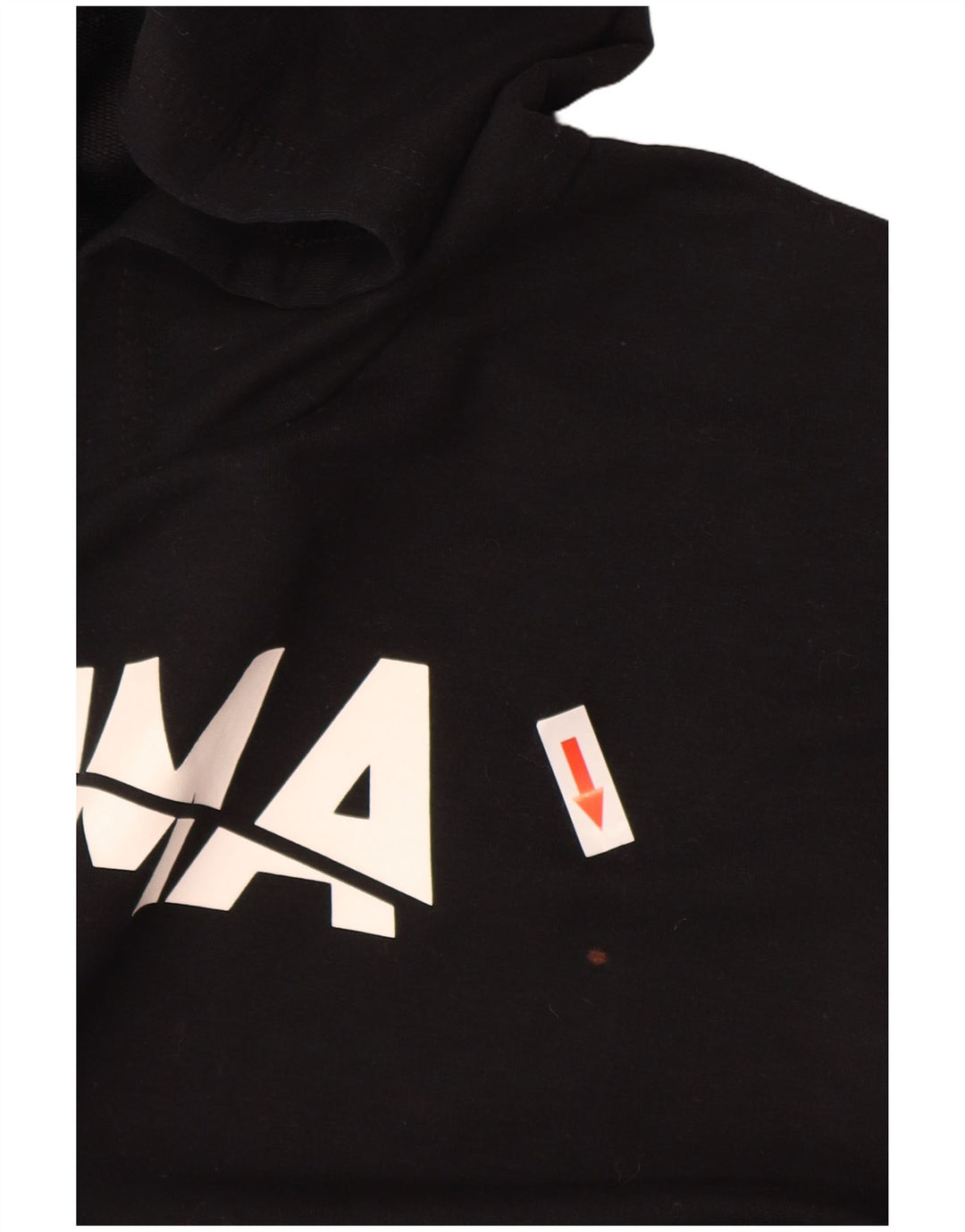Женский джемпер с капюшоном Puma Oversized с рисунком UK 10, маленький, черный, полиэстер