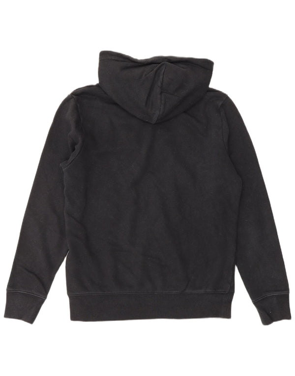 Napapijri Мужской джемпер с капюшоном с географической графикой, маленький темно-синий, хлопковый