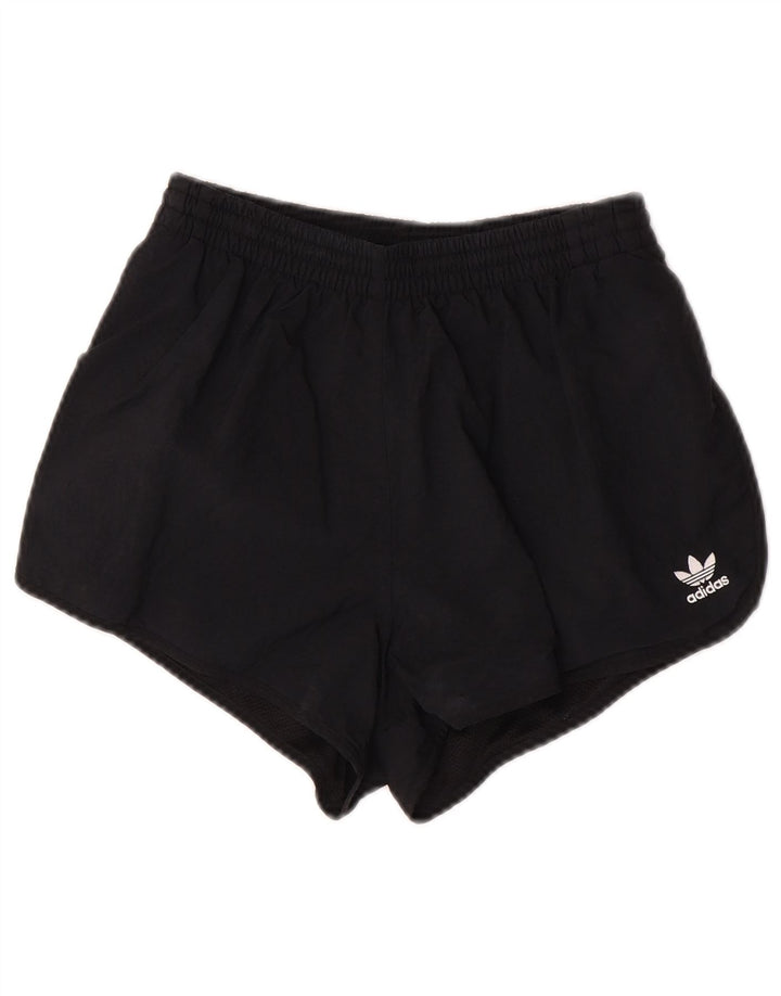 Женские спортивные шорты Adidas UK 8, маленькие черные из полиэстера