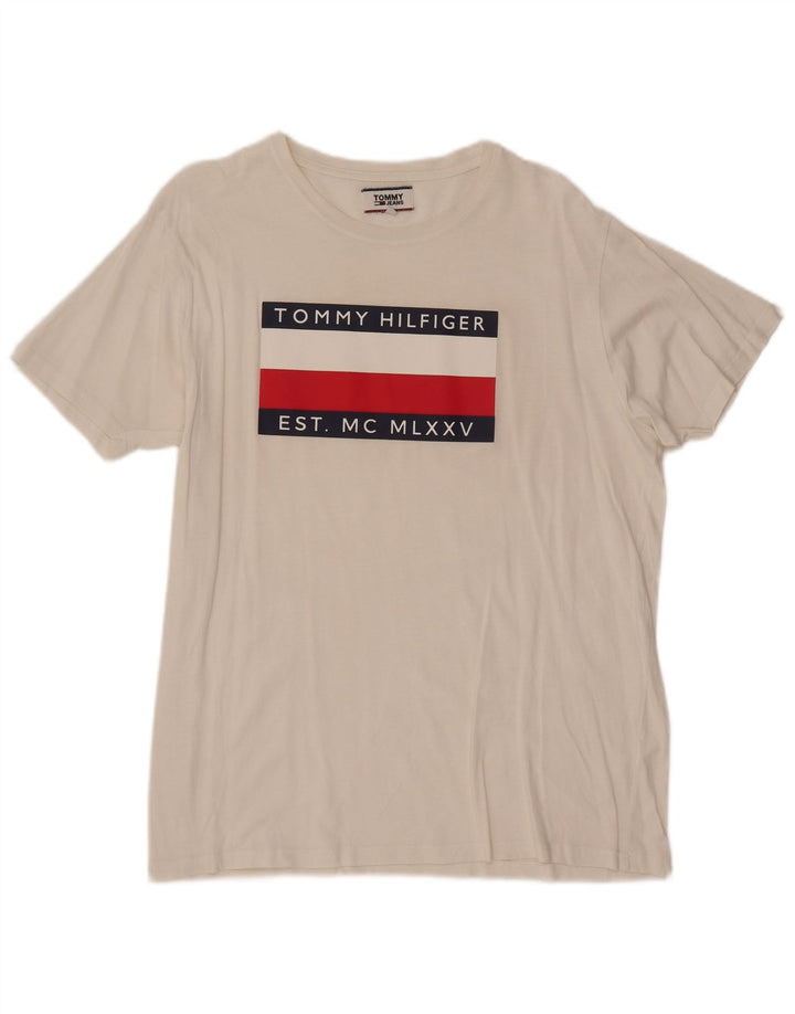 TOMMY HILFIGER Женская футболка с рисунком Top UK 18 XL Белый
