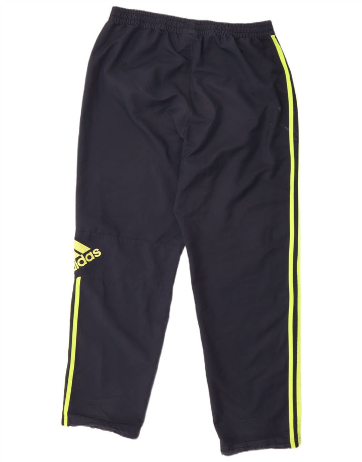 Мужские спортивные брюки Adidas с графическим рисунком, большие темно-синие полиэстеровые брюки