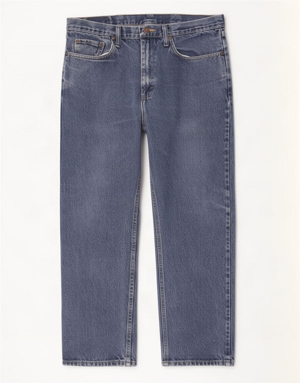 Мужские прямые джинсы Wrangler стандартного кроя W35 L30, синий хлопок