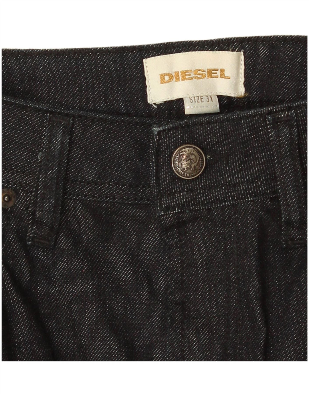 Женская джинсовая юбка Diesel W31, большая черная, хлопок
