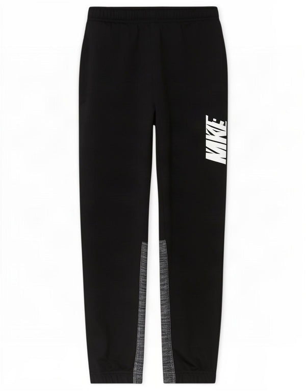Nike Boys Tracksuit Trousers Joggers 12-13 Years Large Black Colourblock