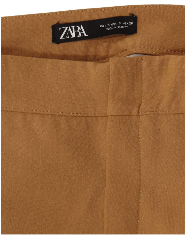 Женская мини-юбка Zara, маленькая W26, бежевая